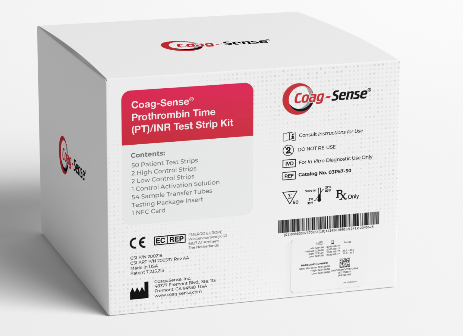 PT INR Rapid Test Strips Kit Box of 50