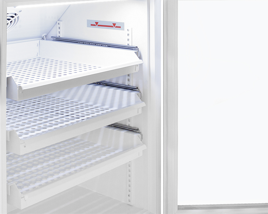 12 Cu Ft Upright Vaccine Refrigerator with Removable Drawers and Glass Door