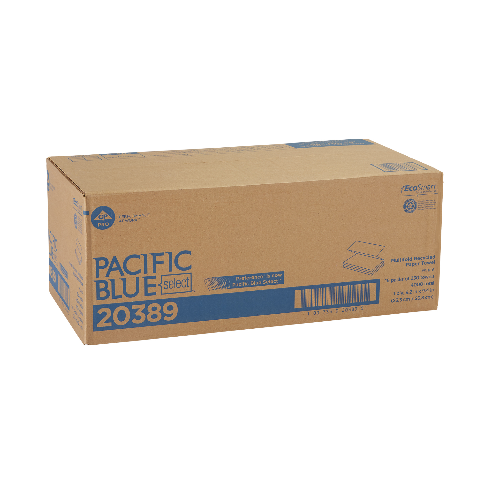 Pacific Blue Select, Multifold Premium, Previously Preference, 1 Ply Paper Towels, White