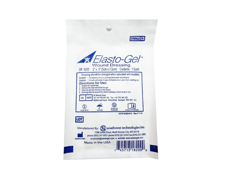 Elasto Gel Wound Dressing, No Tape