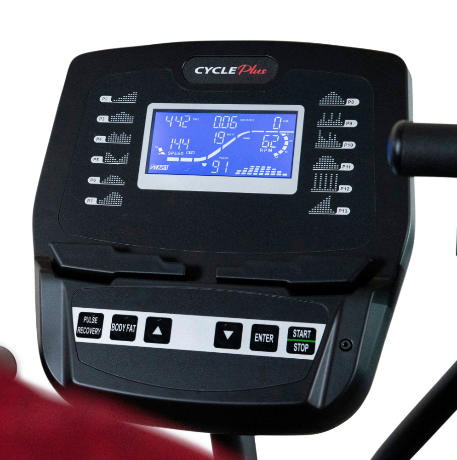 CyclePlus Recumbent Exercise Bike with Arms Exerciser and LCD Display