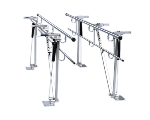 Adjustable Height and Width Floor Mounted Parallel Bars