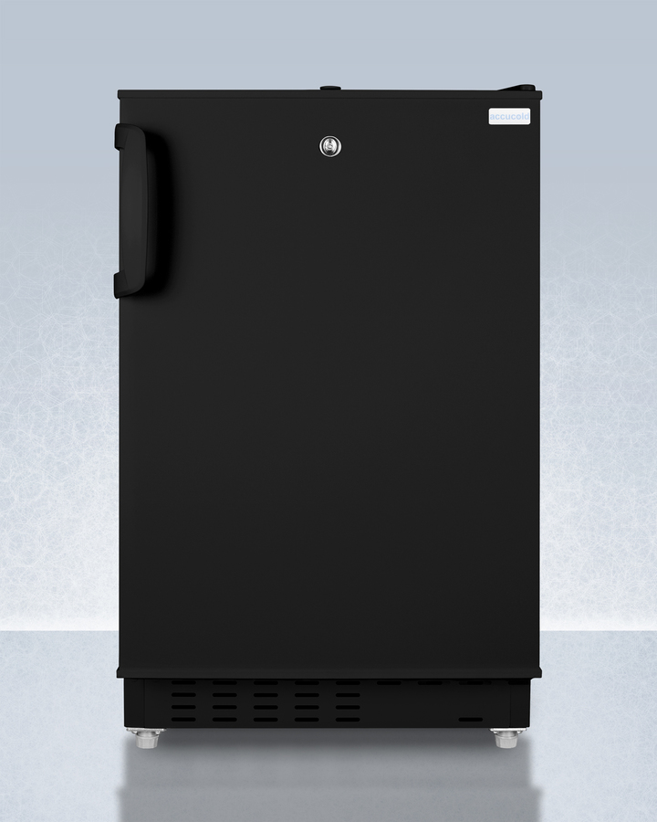20" Wide Built In Undercounter ADA Compliant Refrigerator Freezer with Front Lock