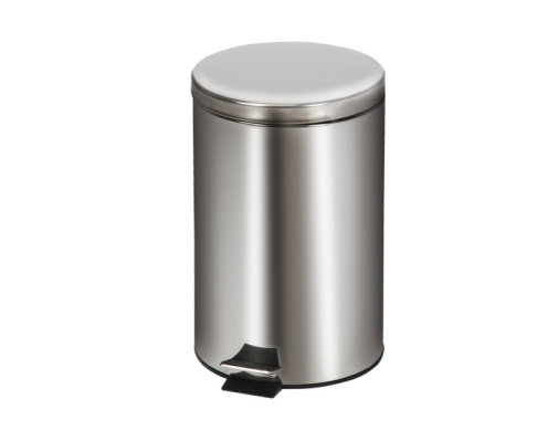 Trash Can 20 Quart Round Stainless Steel Waste Receptacle Medium