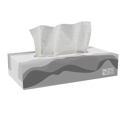 Pacific Blue Basic, 2 Ply Facial Tissue - Clearance