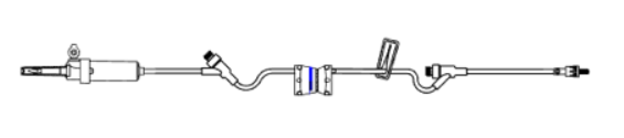 Flow Controller IV Set, Vented / Non Vented, Flow Controller, Slide Clamp, (2) Sure Lok Needle Free Y sites, Rotating Male Luer Lock
