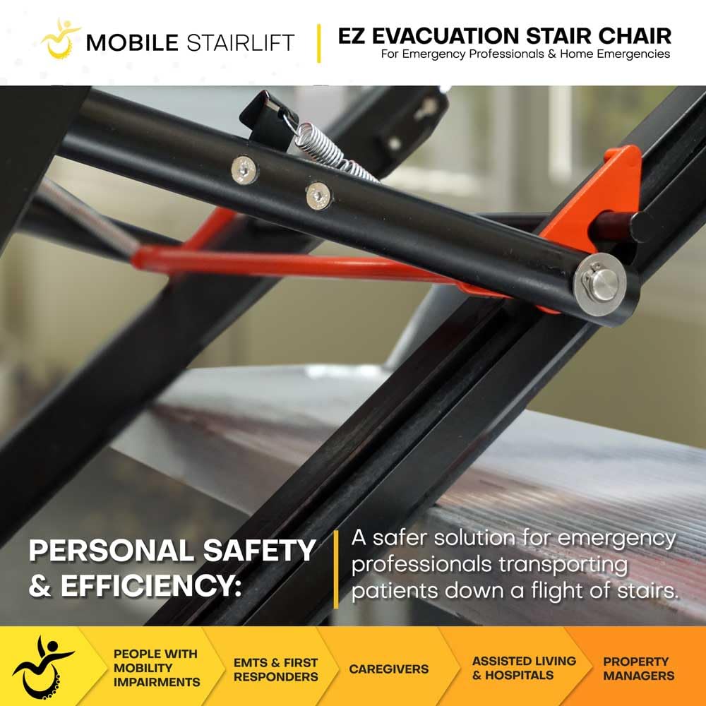 Mobile Stairlift EZ Evacuation Foldable Stair Lift Chair