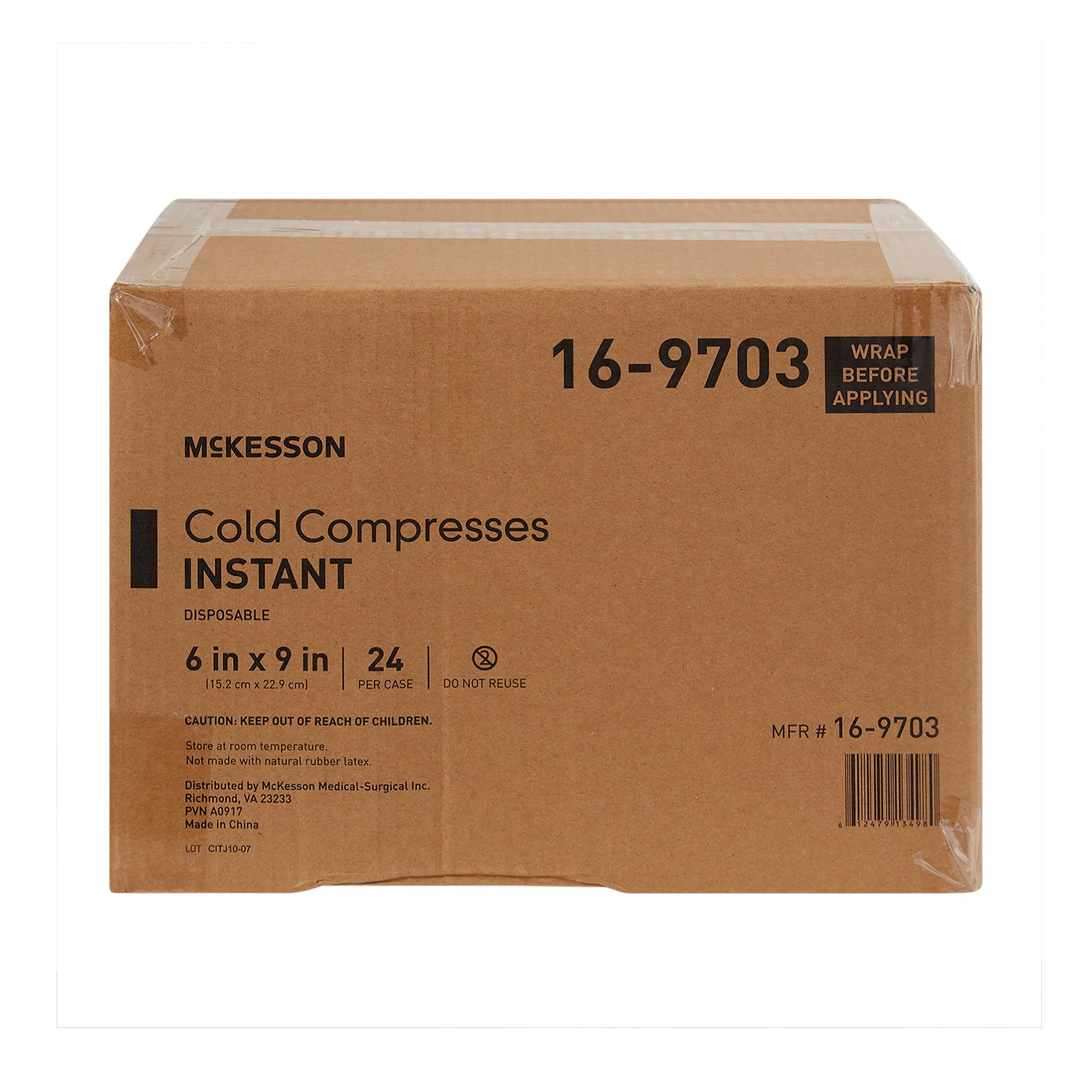 Instant Cold Compress Pack, Disposable, 6" x 9"