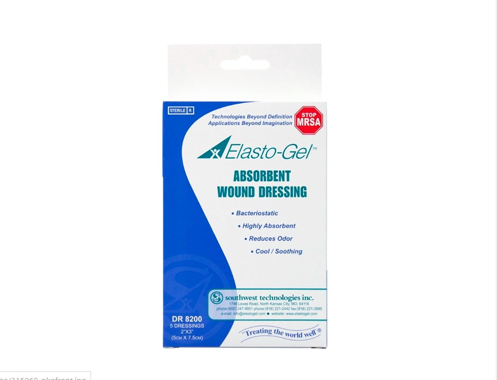 Elasto Gel Wound Dressing, No Tape