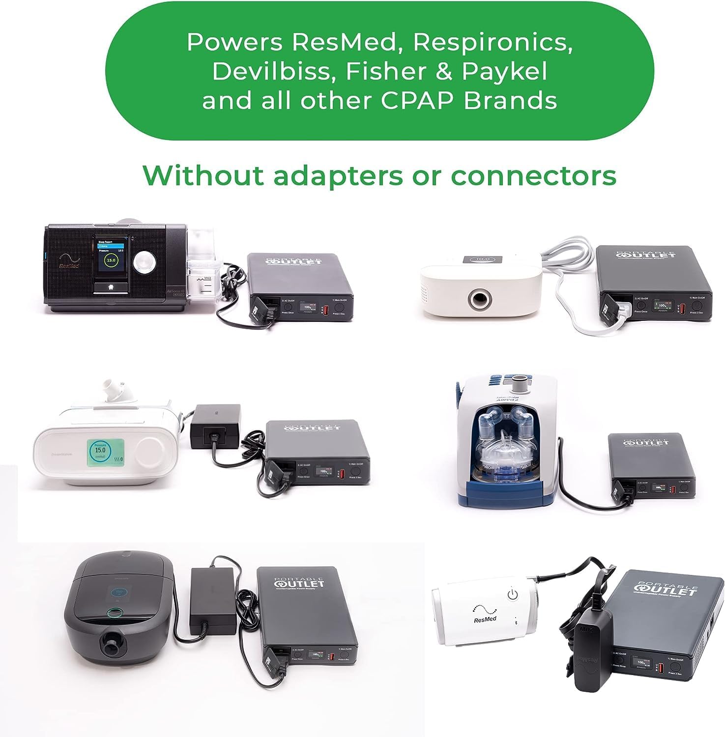 Portable Outlet Rechargeable CPAP Battery