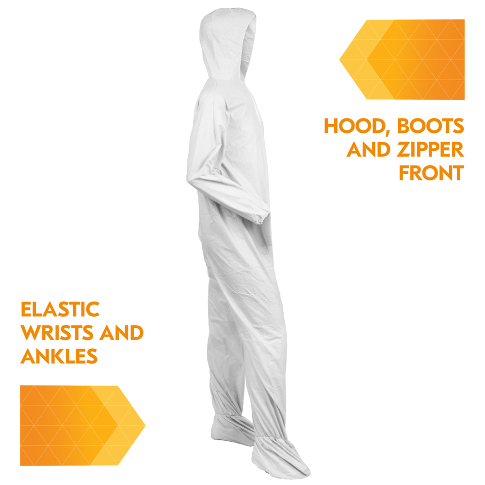 Coverall, Hooded & Booted, Zip Front
