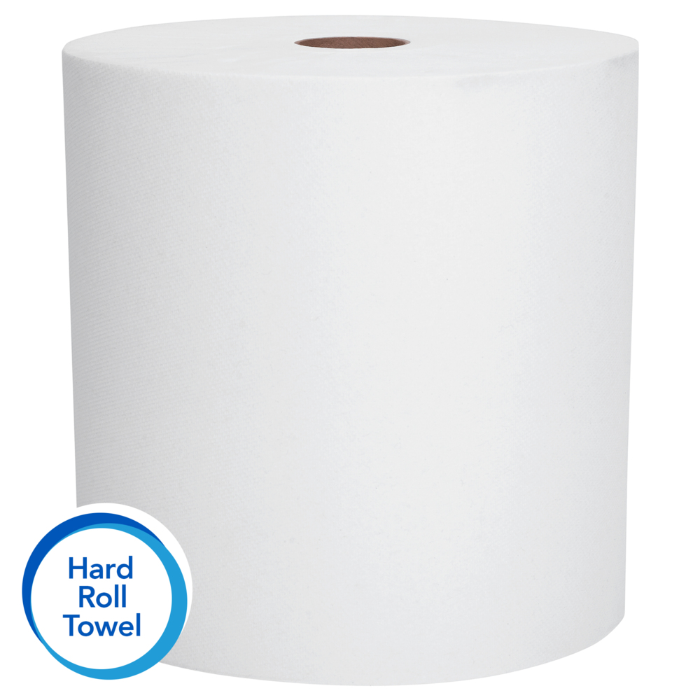 Scott Hard Roll Towels, 1 Ply, White