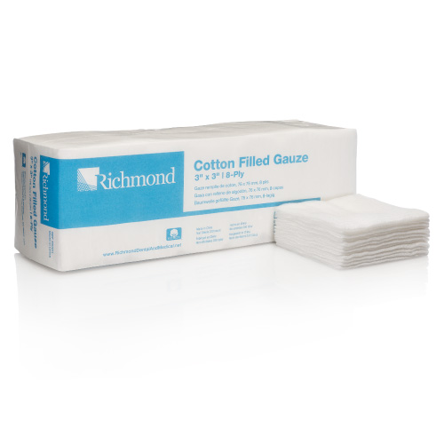 Cotton Filled Exodontia Sponge, 4 Ply, Non Sterile