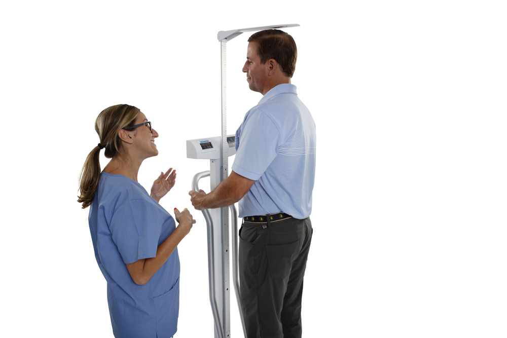 Digital Physician Scale with Integrated Digital Height Rod