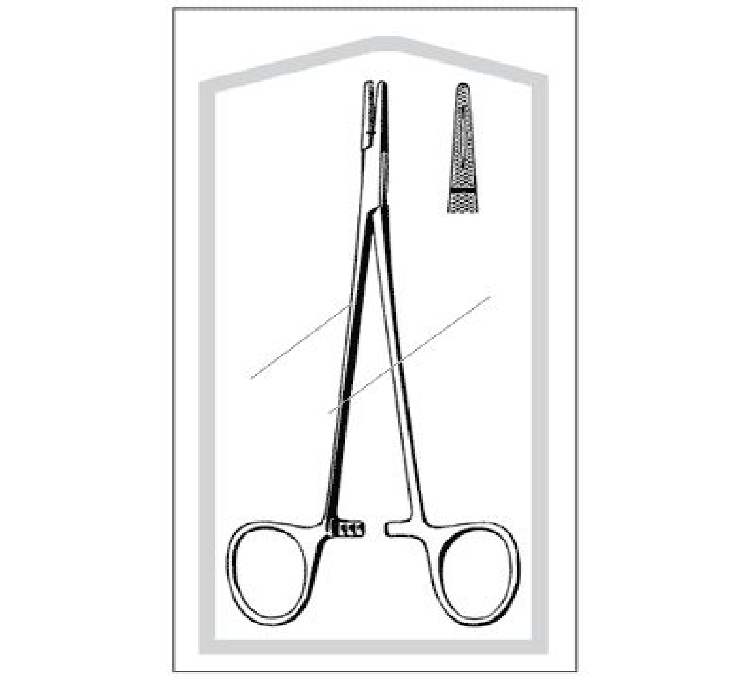 Econo Crile Wood Needle Holder, Narrow Serrated 6"