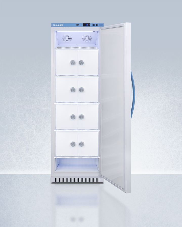 15 Cu Ft Upright Laboratory Refrigerator with Interior Lockers