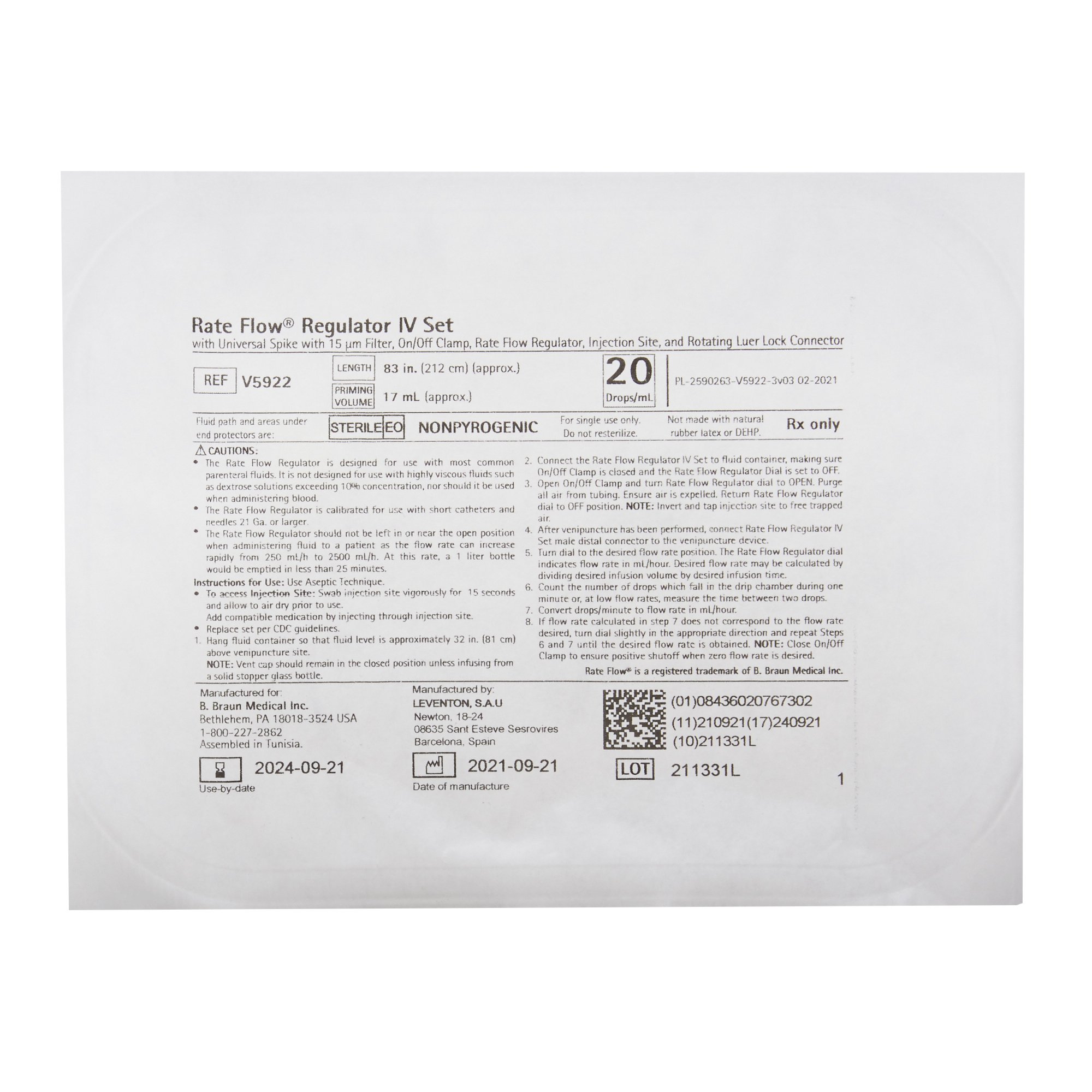 Admin / Adult IV Set, Universal Adult Spike, 15µ Filter