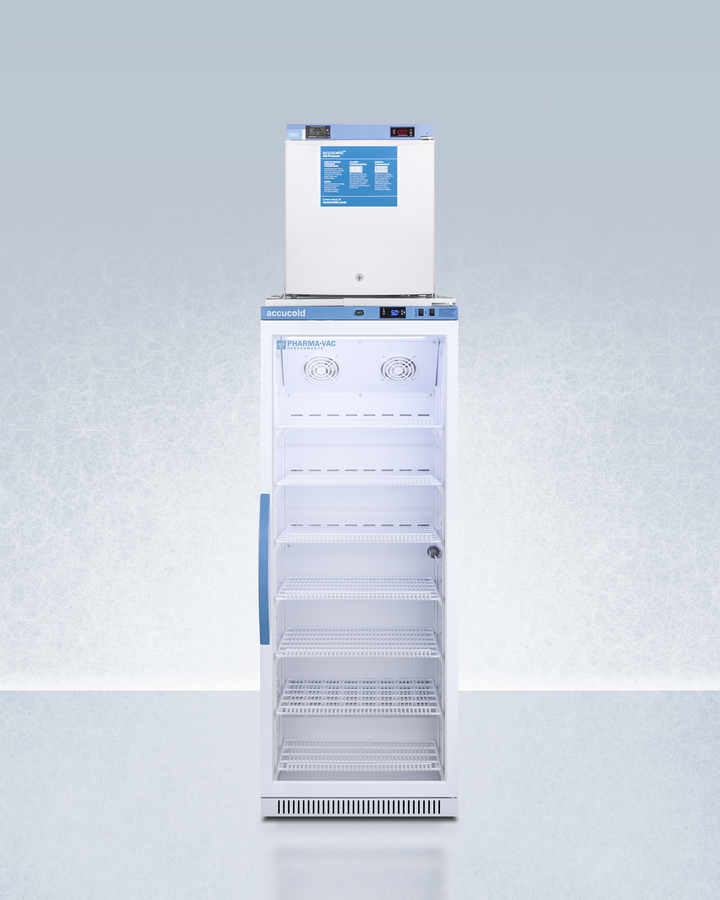 Stacked Pharma Vac All Refrigerator and Compact Low Temperature All Freezer