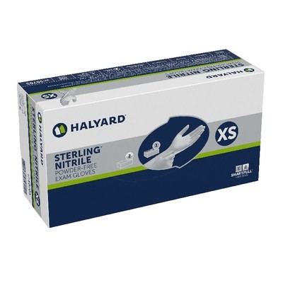 Sterling Nitrile Exam Gloves, Sterile, Beaded Cuff