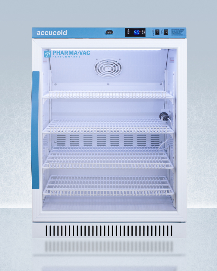 Pharma-Vac Performance Series ADA Height Vaccine Refrigerator Glass Door 6 Cu. Ft.