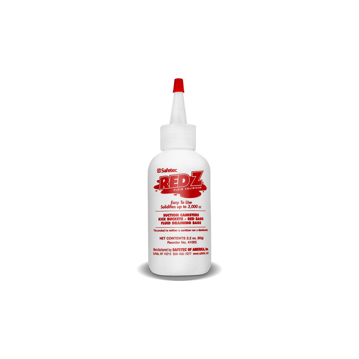 Red Z Spill Control Solidifier Single and Multi Use Bottle, Needle Nose Bottle
