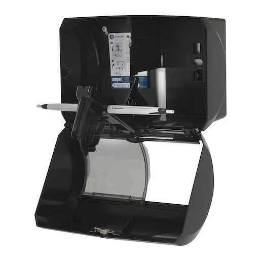 Compact Black 2-Roll High Capacity Tissue Dispenser
