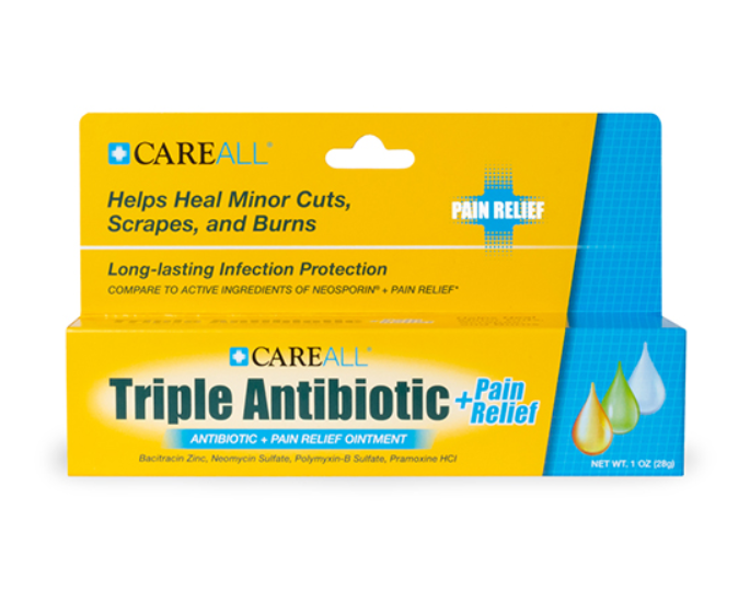 CareALL Triple Antibiotic Ointment Plus Pain Relief, 1 oz
