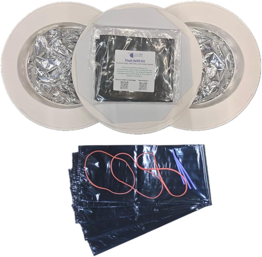 Laveo Dry Flush Toilet Cartridge Refill 3 Pack Set