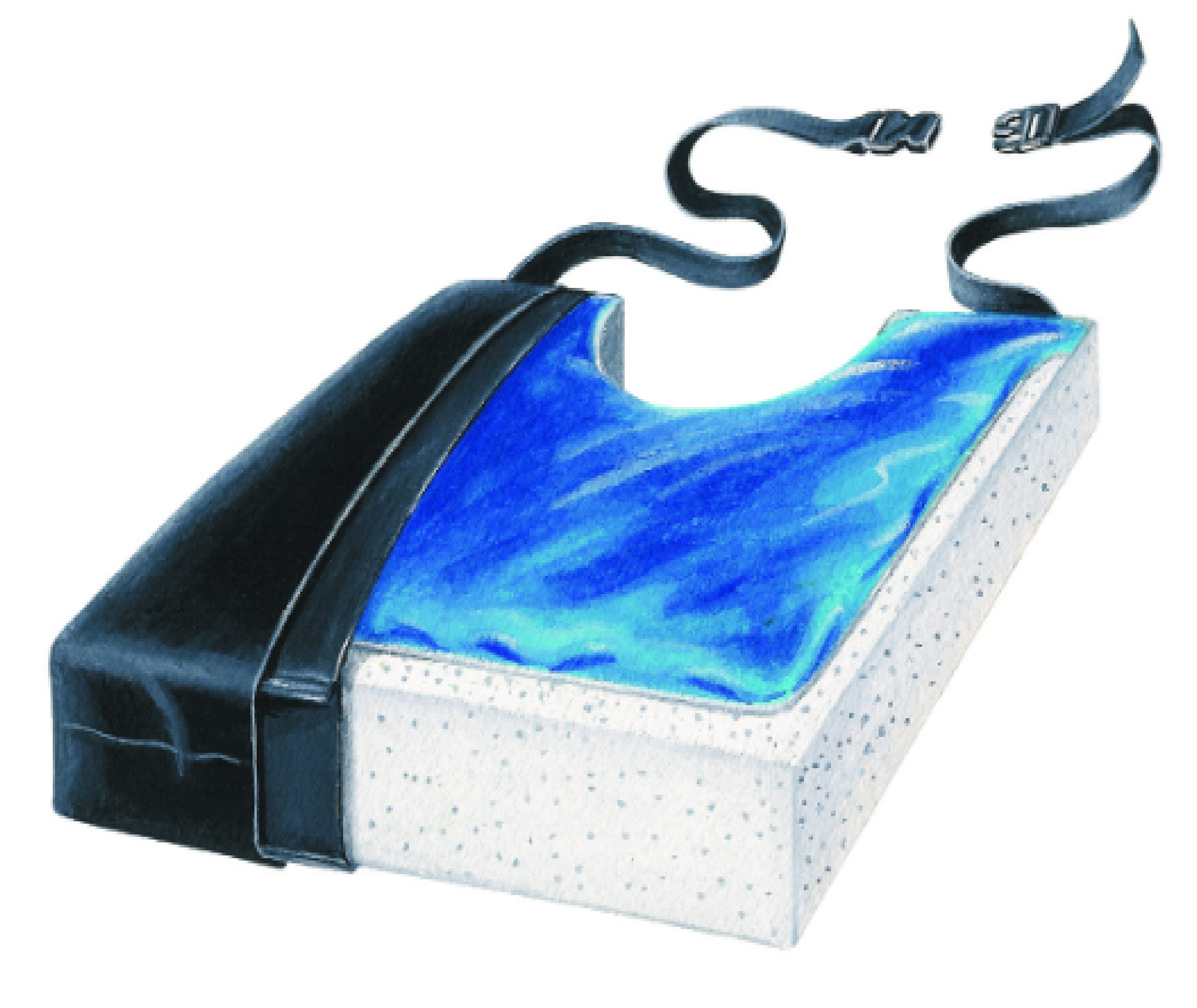 Gel Foam Vinyl X Cushion Only, 2.5" Height