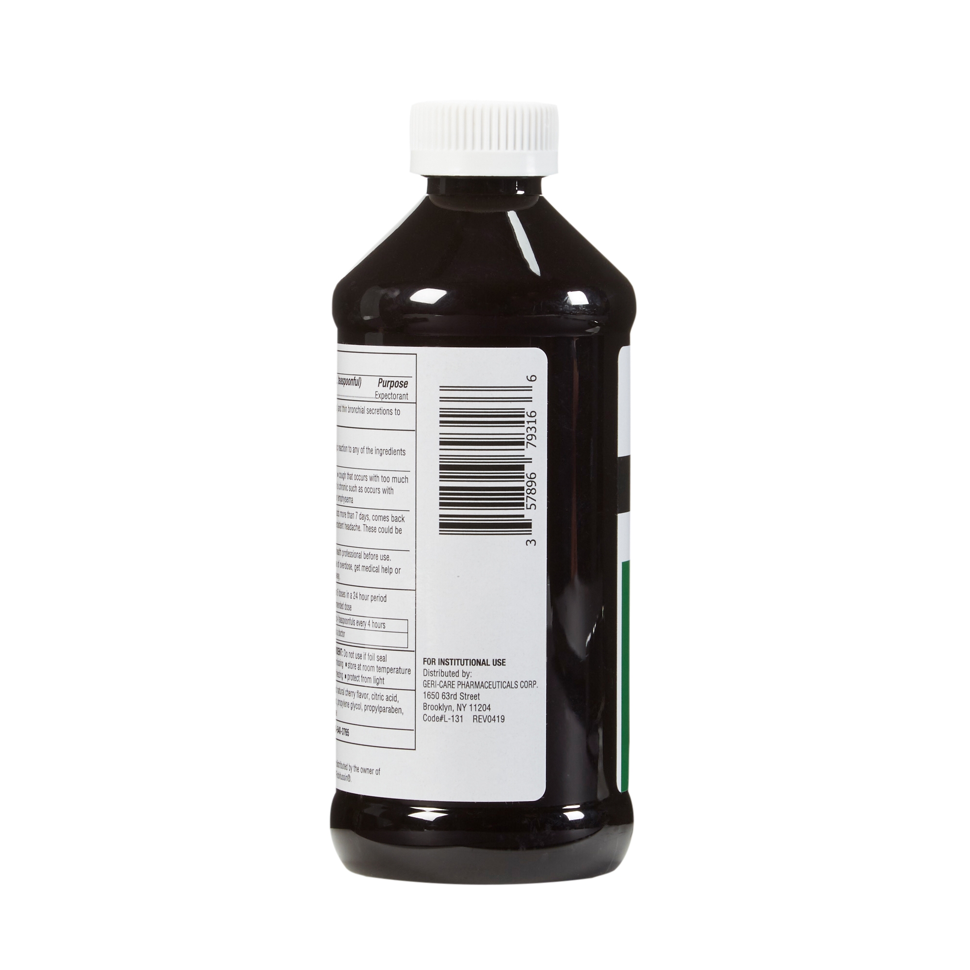 Geri-Tussin Liquid 16 oz Cold and Cough Relief 100 mg / 5 mL Strength
