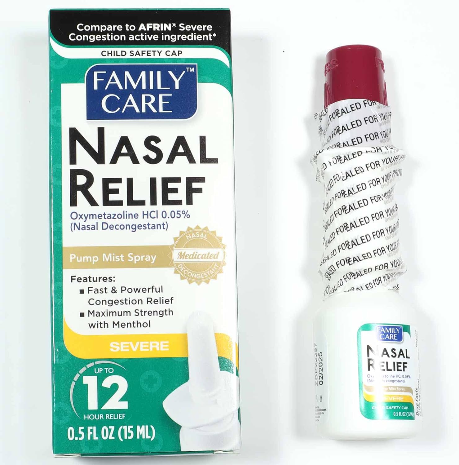 Nasal Relief Spray for Severe Congestion 0.5 Fl. Oz.
