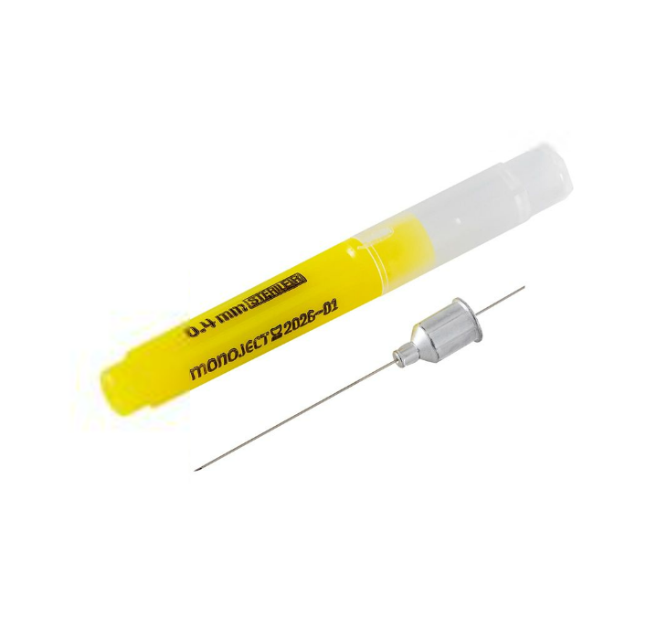Monoject Dental Needles, Plastic Hubs with Metal Insert