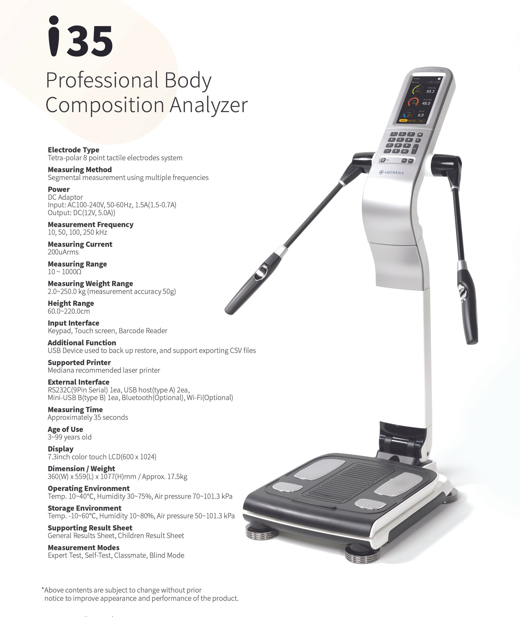 Mediana Body Composition Analyzer i35