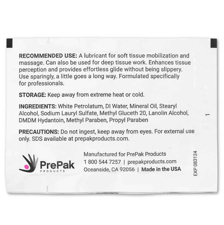 Unscented Massage Cream in 7gr Foil Packets