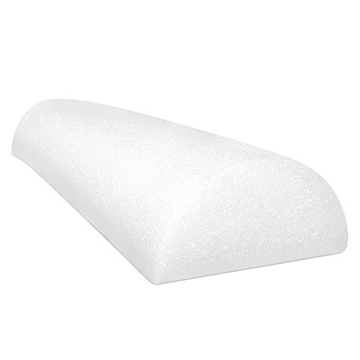 Jumbo Half Round White PE Foam Rollers