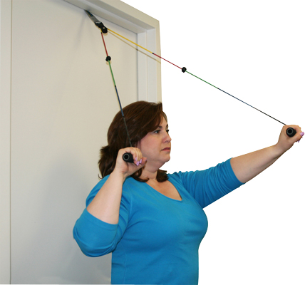 Visualizer Color Coded Over Door Shoulder Pulley Exercisers