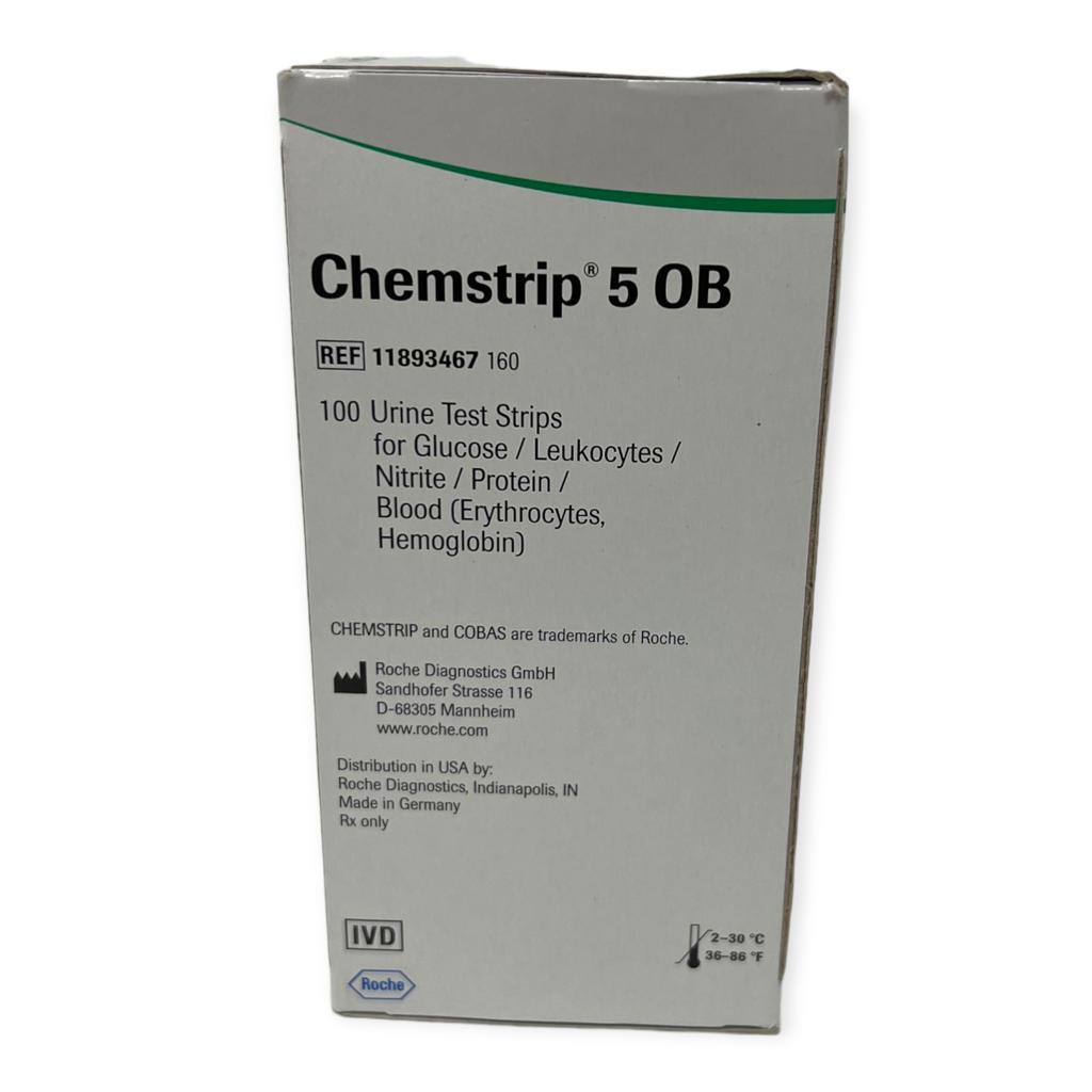 Chemstrip 5 OB (Leukocytes, Protein, Glucose, Blood, Nitrite)