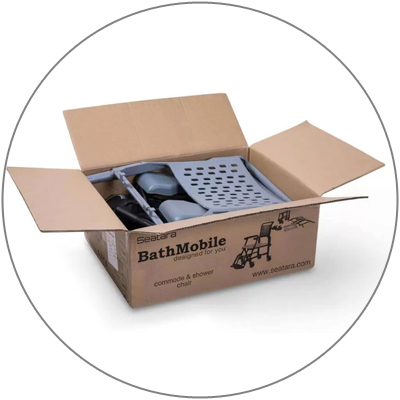 BathMobile Adjustable Shower Commode Chair