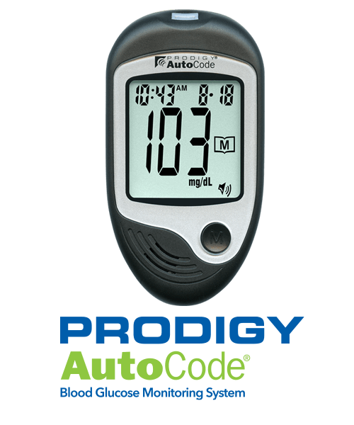 Prodigy Blood Glucose Meter AutoCode No Code Talking Meter