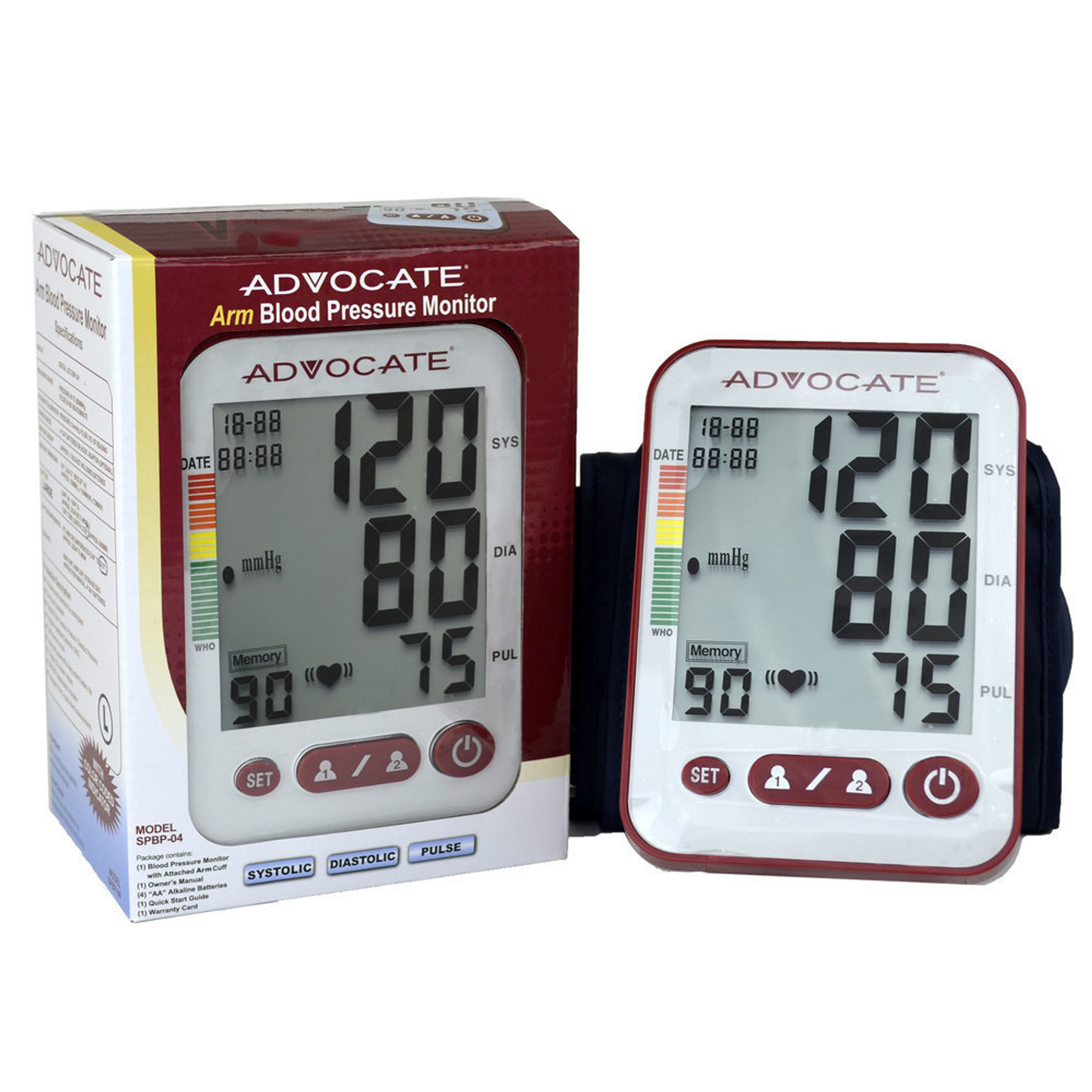 Arm Blood Pressure Monitor with Cuff