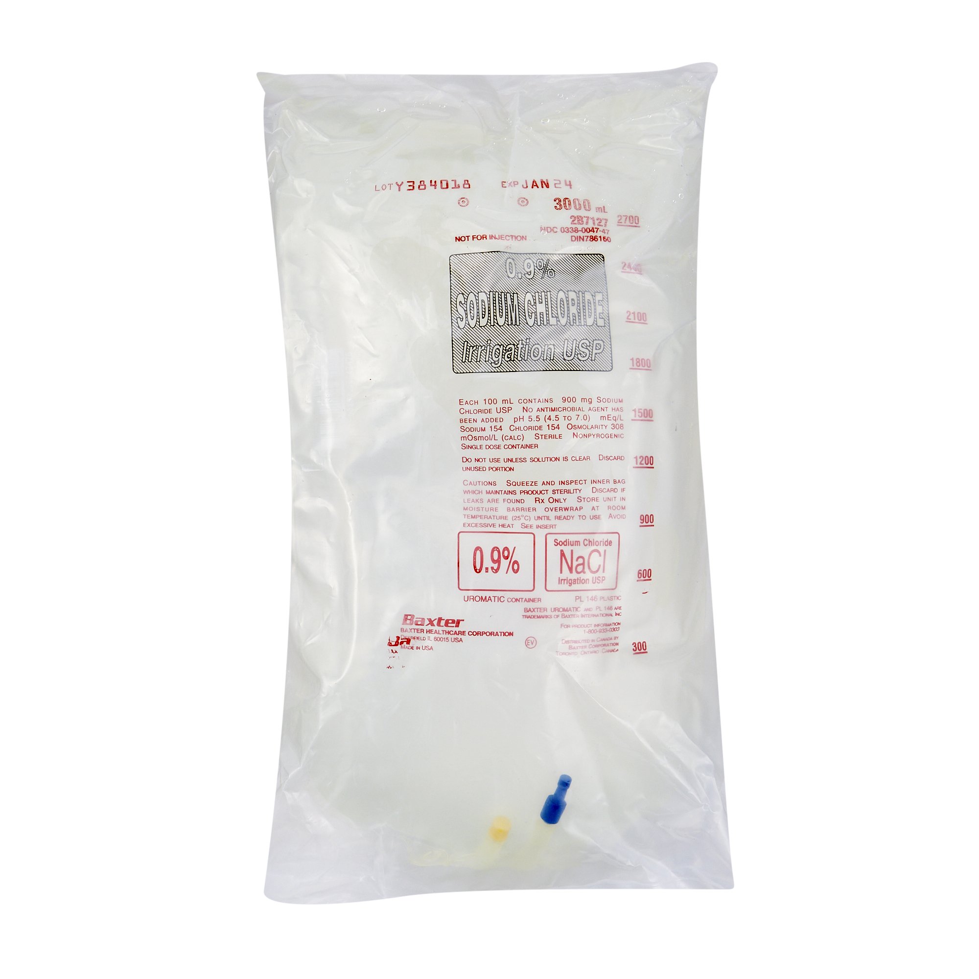 0.9% Sodium Chloride Irrigation, USP, Uromatic Plastic Container