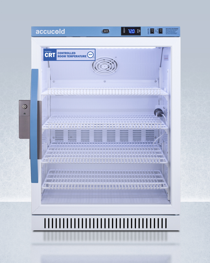 6 Cu Ft ADA Height Upright Controlled Room Temperature Cabinet with Lock