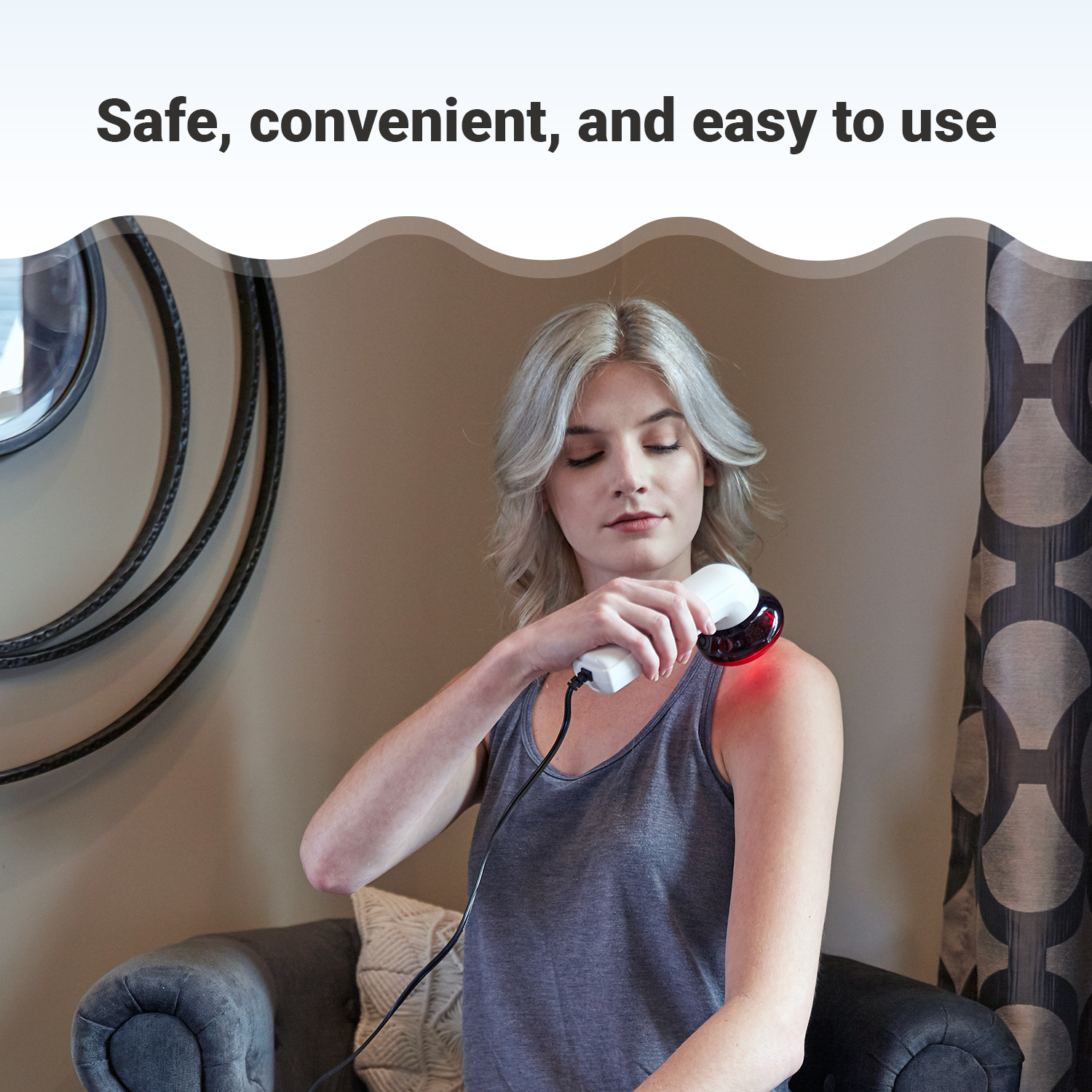 Infrared Hand Held Light Wand Therapeutic Massager
