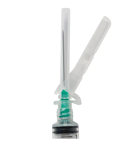 SecureSafe Syringe with Safety Needle, 3 cc, Luer Lock 