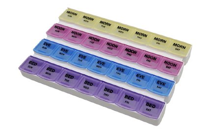 Mediplanner Pill Box, 7 Day, 4 Dose