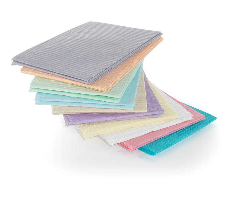 SafeBasics 2 Ply Dry Back Dental Bibs, 13" x 18"