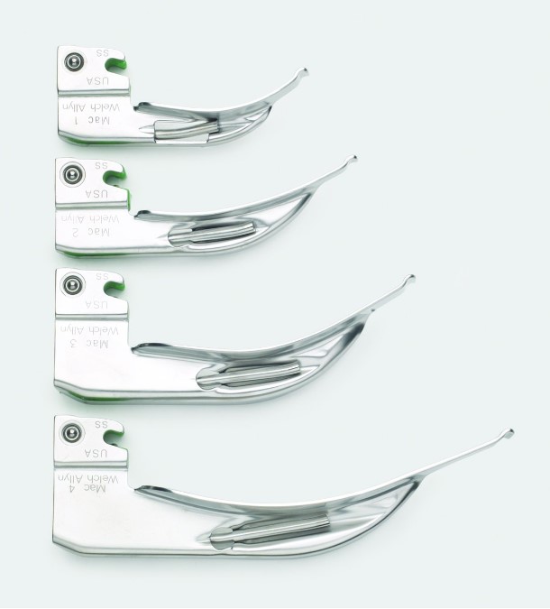 Welch Allyn English MacIntosh Laryngoscope Blades, Fiber Optic