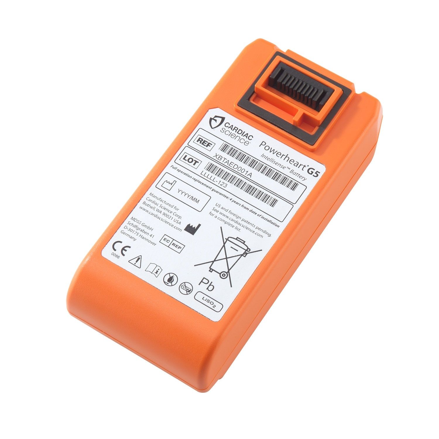 Intellisense Battery for Powerheart G5 AED, Lithium, Non Rechargeable