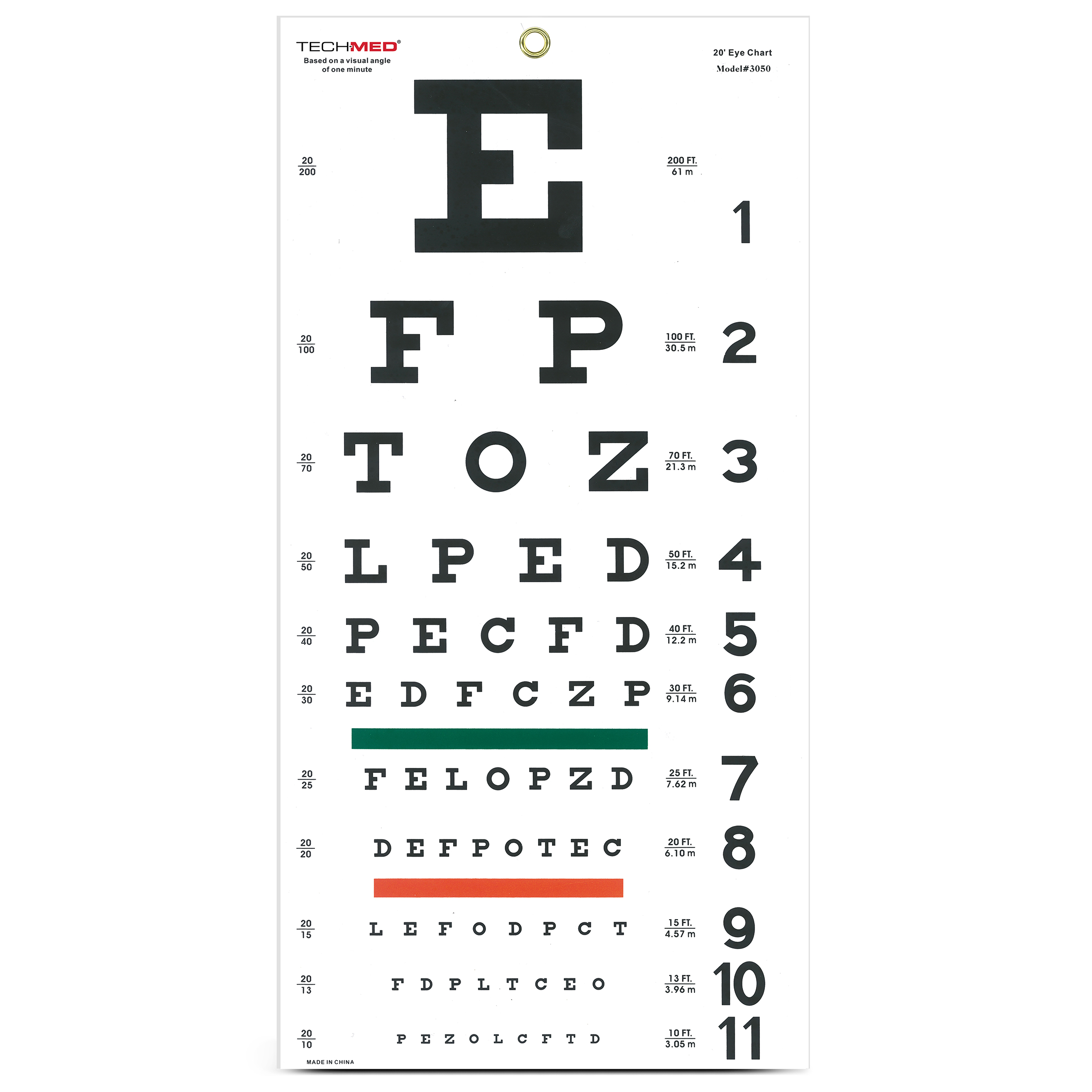 Snellen Eye Test Chart