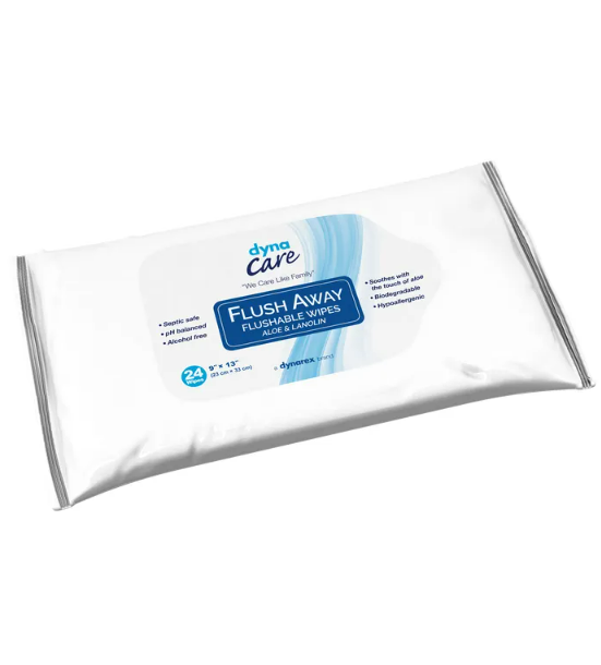 Flushable Wipes, Adult, Flow Pack